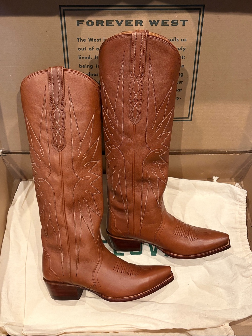 Tecovas The Loretta Brown Cowgirl Boots New in Box